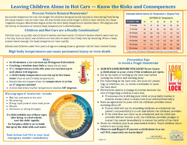 TIPP: Leaving Children Alone in Hot Cars – Know the Risks and ...