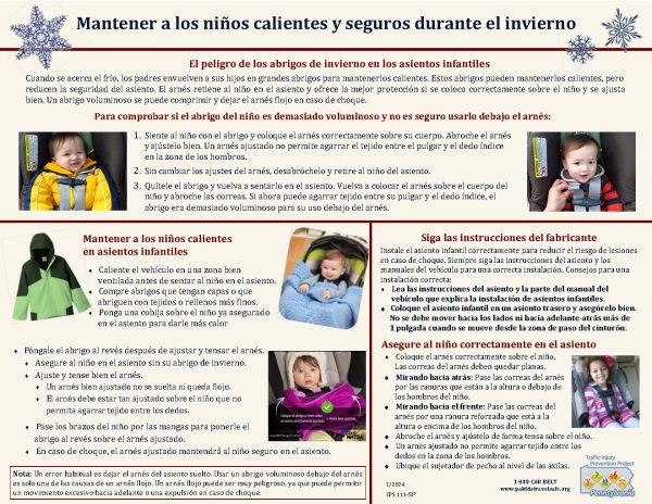 TIPP: Conozca los riesgo y consecuencias de dejar a un niño solo en un vehículo caliente / Mantener a los niños calientes y seguros durante el invierno - Image 2