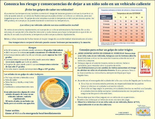 TIPP: Conozca los riesgo y consecuencias de dejar a un niño solo en un vehículo caliente / Mantener a los niños calientes y seguros durante el invierno